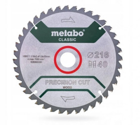 Tarcza tnąca do drewna 216x30mm 40 zębów 628060000