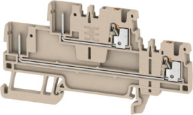 Terminal block, push-in connection, 1.5 mm², 4 pole, 17.5 A, 6 kV, dark beige, 2485840000