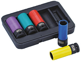 Zestaw nasadek rozmiar napędu 1/2 cala elementy: 5 Bahco typ napędu Kwadratowy gniazdo 17 → 24mm