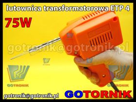 Lutownica transformatorowa 75W ETP 4 mocowanie: klamra NUBA