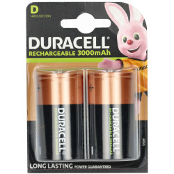 Duracell HR20 DC1300 Recharge Ultra NiMH D Rechargeable Batteries 3000mAh x2