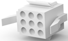 Plug housing, 9 pole, pitch 5.1 mm, straight, natural, 1-171197-0