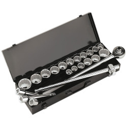 Sealey AK259/CRV Socket Set 22pc 3/4&quot;sq Drive - Walldrive - Duometric