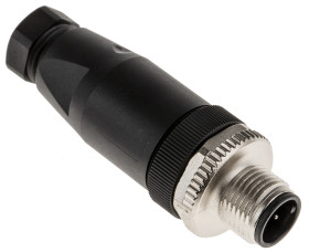 Złącze wielostykowe przemysłowe 4-pinowe M12 Montaż na kablu Wtyczka binder