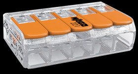 Złączka Wago 5-torowa. model: . od 0.20-4.00mm2. 221-415