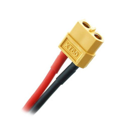 GNIAZDO ZŁĄCZE XT60H ŻEŃSKI Z PRZEWODAMI 10CM 12 AWG BEZ OSŁOONY