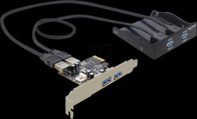 61893 Delock front panel 2xUSB3 + PCIe card 4x USB3