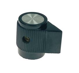 Gałka na potencjometr - TRA 13mm czarno-srebrna WYSOKA