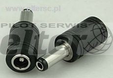 Wtyk zas. 2,1/5,5mm - gniazdo 2,5/5,5mm