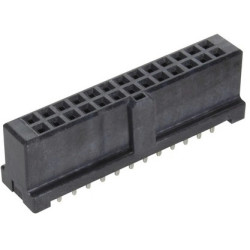 Female connector, 26 pole, pitch 2.54 mm, straight, black, 09195267822
