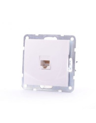 GNIAZDO KOMPUTEROWE 1xRJ45 PODTYNKOWE BIAŁE CORNER