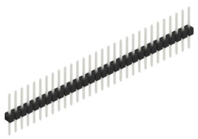 Pin header, 30 pole, pitch 2.54 mm, straight, black, 10046422