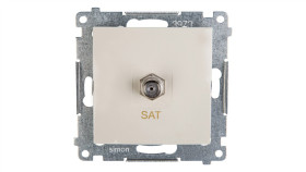 Simon 54 Gniazdo Antenowe Pojedyncze Sat Kremowe Dasf1.01/41