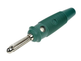 BUELA20 wtyk bananowy na przewód 60V / 16A zielony