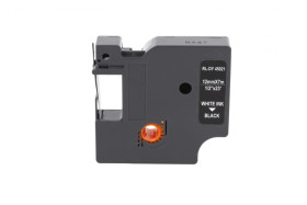 Taśma D1 45021 do drukarki DYMO 12mm 7m czarna taśma biały nadruk