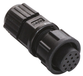 Złącze wielostykowe przemysłowe 12-pinowe, panelowe Gniazdo Amphenol Industrial