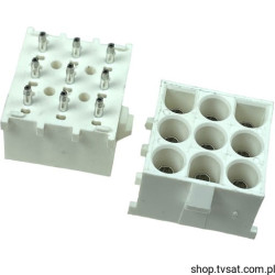 350763-4 Power Connector 3x3 Pins THT AMP