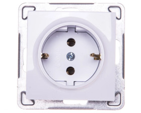 IMPRESJA Gniazdo pojedyncze z/u Schuko białe GP-1YS/m/00