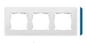 Simon Detail 82 Ramka potrójna Detail ORIGINAL-color BIAŁA / podstawa Indygo 8200630-201