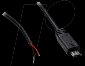 10080100 Micro USB-B — free ends, 1.8 m, black