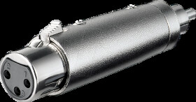 27455 XLR adapter, RCA plug to XLR socket