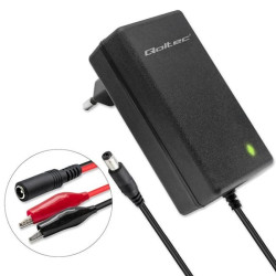 Qoltec Automatyczna ładowarka do akumulatora AGM GEL STD 6V 12V 1.5A Prostownik z sygnalizatorem LED