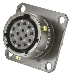 Złącze 14-pinowe Żeński Amphenol Limited Żeński Montaż na kołnierzu MIL-DTL-26482 rozmiar 12