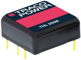 DC converter, 9-36 VDC, 20 W, 1 output, 15 VDC, 89 % efficiency, THL 20-2413WI