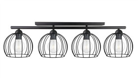 Lampa Sufitowa Nowoczesna 4Xe27 Bacca Black