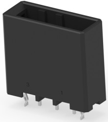 Pin header, 3 pole, pitch 5.08 mm, straight, black, 2-178136-2