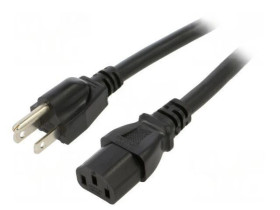 SN45-3/14/1.8BK Kabel: 3x14AWG, IEC C13 żeński,NEMA 5-15 (B) wtyk, 1,8m