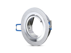 VT-782 Oczko halogenowe Spot trzonek: 1xGU10 okrągła polerowane aluminium 3600 V-TAC