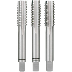 RUKO 230080 Hand Tap Set M8x1.25 HSS Cuts Through &amp; Blind Threads