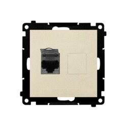 Gniazdo komputerowe RJ45 kat. 6 szampański mat