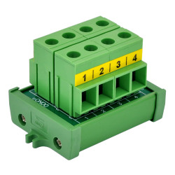 Screw Mount 52Amp 300V 4 Position Screw Terminal Block Distribution Module