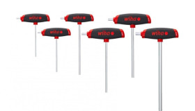 Wiha zestaw kluczy trzpieniowych ComfortGrip z rękojeścią T sześciokątny z trzonem bocznym, chromowany matowo 6-cz. 45620