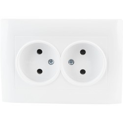 Gniazdo podwójne VCX WESA LC 14 Biały
