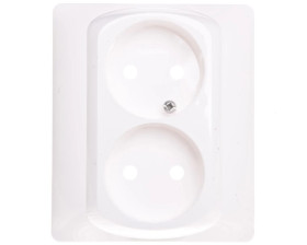 SISTENA LIFE Plakietka gniazda podwójnego arctic 771032