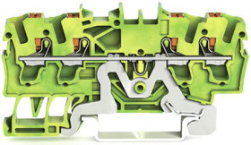 Listwa zaciskowa uziemienia WAGO poziomy: Pojedynczy 22 → 12AWGWciskany zacisk Cage Clamp TOPJOB S, 2202 raster: