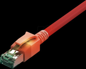 CS1ORADAD0050 Cat.6a LED patch cable, DualBoot, S/FTP, red, 5 m