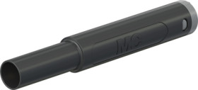 4 mm plug, crimp connection, 2.5 mm², CAT II/CAT III, black, 66.2046-21