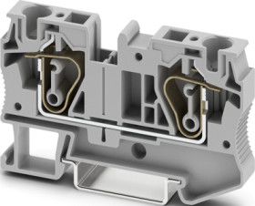 Through terminal block, tension clamp connection, 0.2-10 mm², 1 pole, 41 A, 8 kV, gray, 3031487