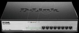 DGS-1008MP PoE Gigabit Ethernet switch, 8-port (8x PoE)
