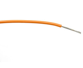 Przewód montażowy 0,5 mm2 Pomarańczowy RS PRO PVC 1000 V AC dł. 100m 16/0,2 mm 85°C Norma wojskowa 61-12 część 6