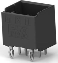 Pin header, 8 pole, pitch 2.5 mm, straight, black, 1-1827875-4