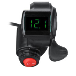 Manetka gazu kciukowa z woltom. ziel. do roweru elektrycznego