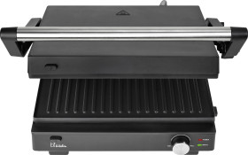 BiKitchen grill 200 Elektryczny Grill kontaktowy lampka kontrolna, składany, bezstopniowy regulator temperatury czarny