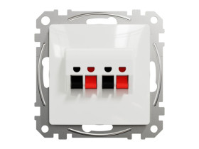 SEDNA DESIGN & ELEMENTS Gniazdo podwójne głośnikowe białe SDD111411 SCHNEIDER ELECTRIC