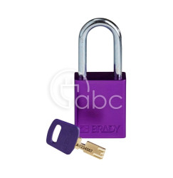 Kłódka bezpieczeństwa LOTO SafeKey, aluminiowa, szekla 38 mm, fioletowa, 150333