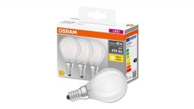 3Pak Żarówka Led E14 P45 4W 40W 470Lm 2700K Ciepła Osram Base